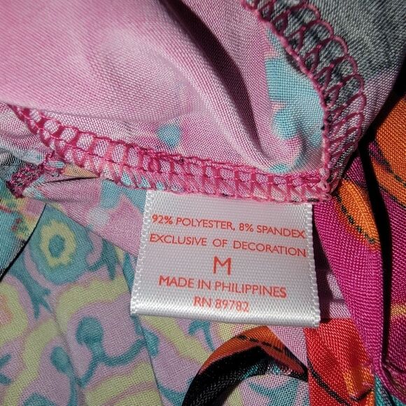 Josie NATORI Pink Multi Hollywood Boho Wrap/Robe Size Medium - Picture 10 of 10